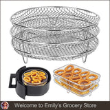 3-layer Stainless Steel Stackable Air Fryer Rack