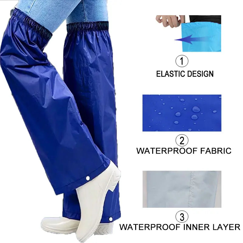 1 Pair Waterproof Packable Leg Covers For Hiking And Camping