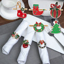 Christmas Napkin Metal Rings Holders