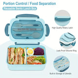 1pc Insulated Microwavable Sealed Lunch Box With Compartments