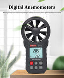 portable LED backlight Anemometer wind speed/air temp gauge. Measures 30 meters