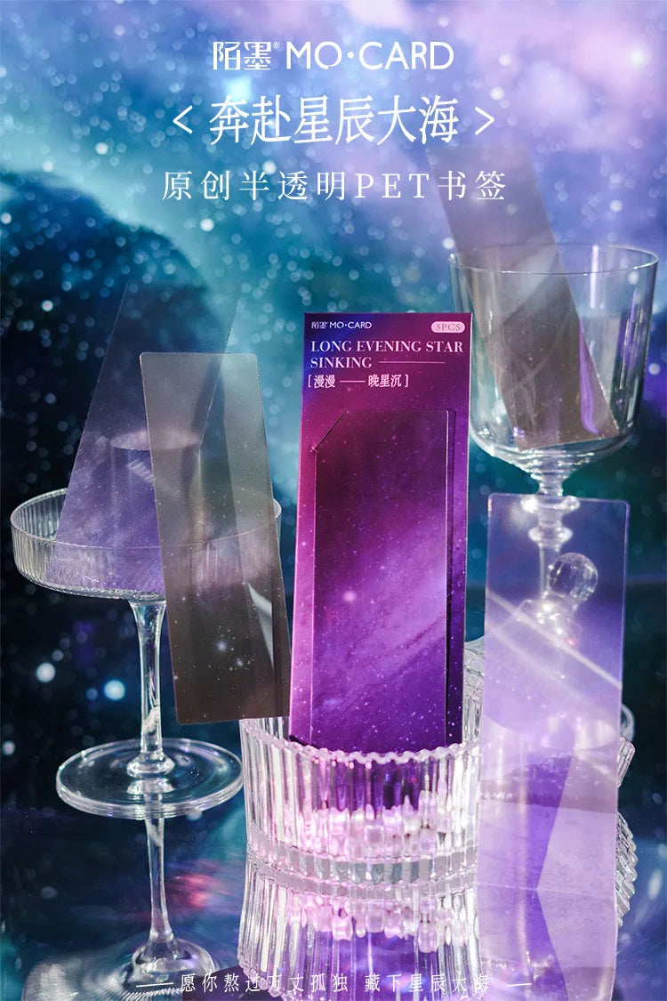 5pcs Star Ocean Translucent Bookmark