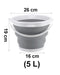 10L/5L/3L Collapsible silicone washing bucket with lid.