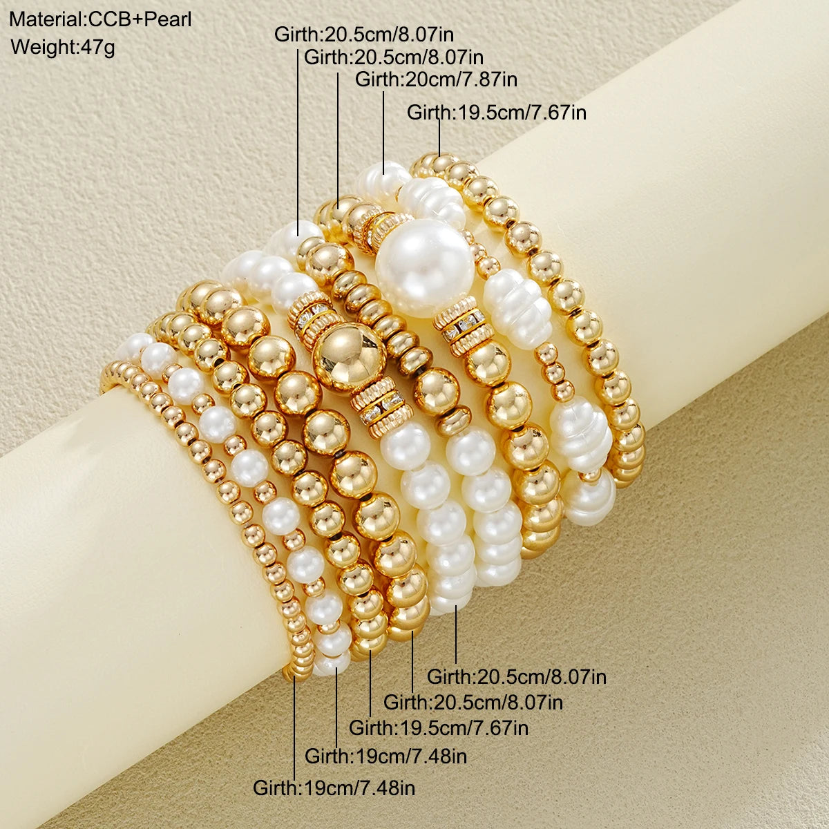 Bohemia Minimalist Faux Pearl Elastic Bracelet