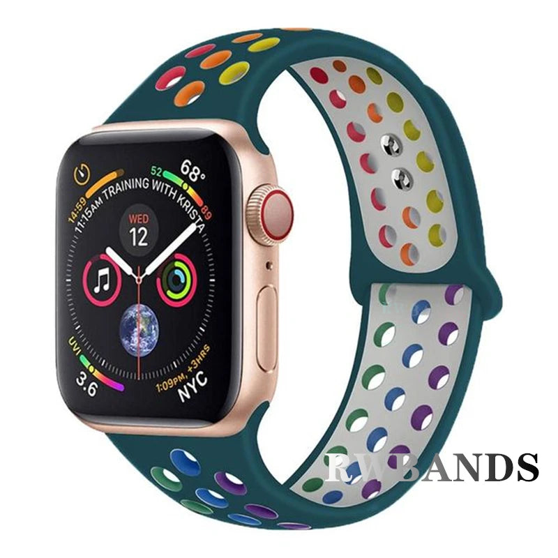 Sport Strap for Apple Watch Band 46mm 44mm 40mm 42-38-41mm 45mm  Series 10 9 8 7 6 SE 5 3 Ultra 2 49mm