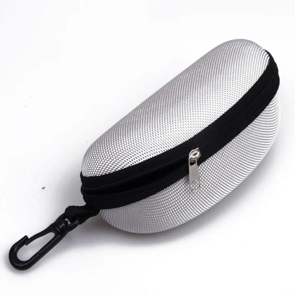 KLASSNUM Hard Eyeglass Protector Case With Zipper And Carabiner Hook