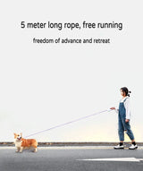 LED Retractable Dog Leash with light for  Small To Medium Pets