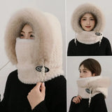 Winter Plush Warm Thick Hood with Scarf