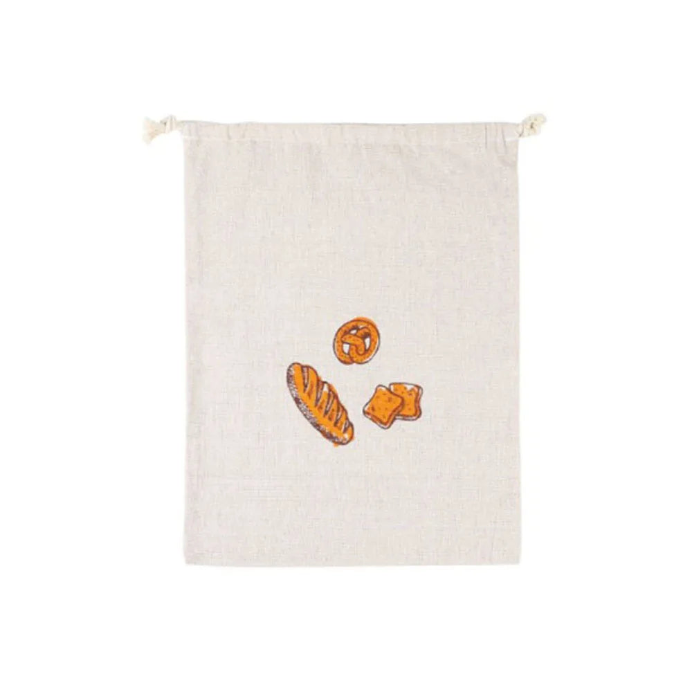 Reusable Linen Bread Bag With Drawstring