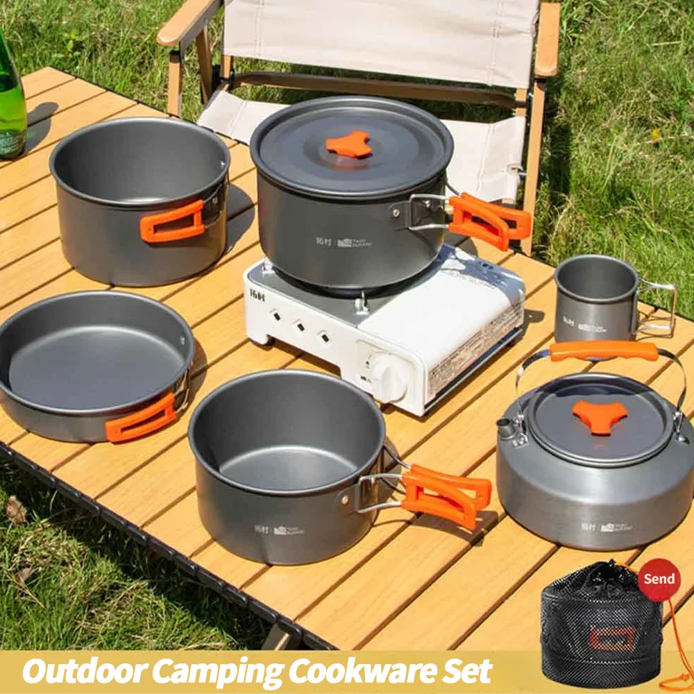 Ultralight Aluminum Camping Cookware With Storage Bag