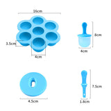 7 Hole Silicone Molds For Popsicles Ice Cream Or Yogurt Treats