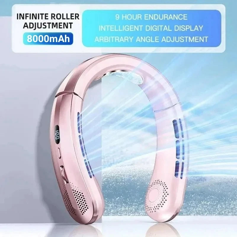 Xiaomi 8000mAh USB Rechargeable LED Digital Display Neck Fan