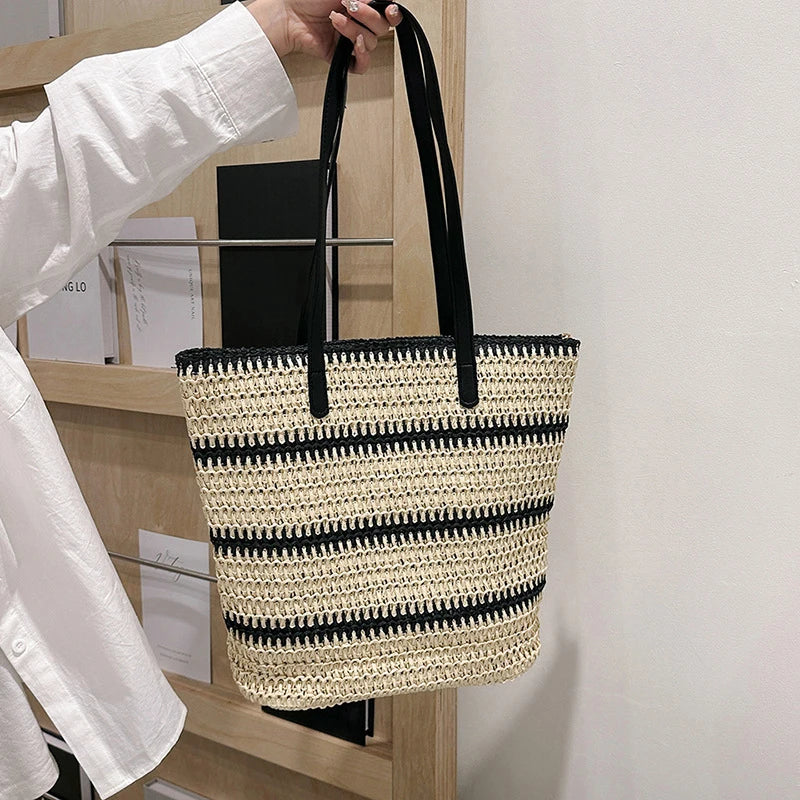 Women's Classic Straw Woven Beach Bag