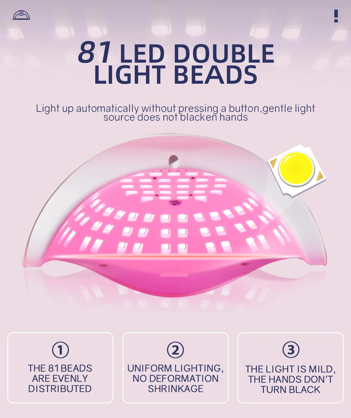 380W UV/ 81LED Manicure Lamp With Handle