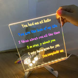 Acrylic Dry Erasable Lighted Board with Colors & Stand