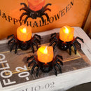 LED/Battery Halloween Plastic Spider Candle Light Decoration.