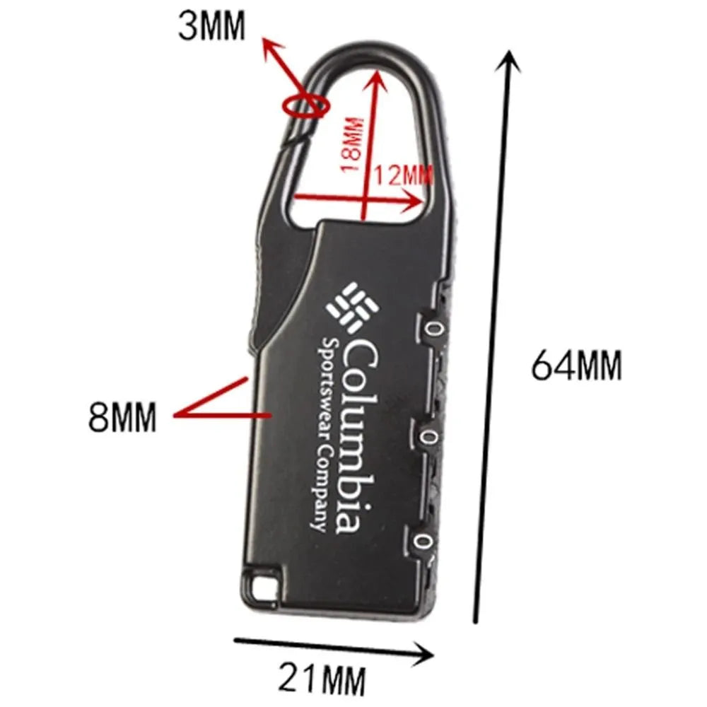 Anti-Theft Mini 3 Digit Combination Code Lock For Luggage
