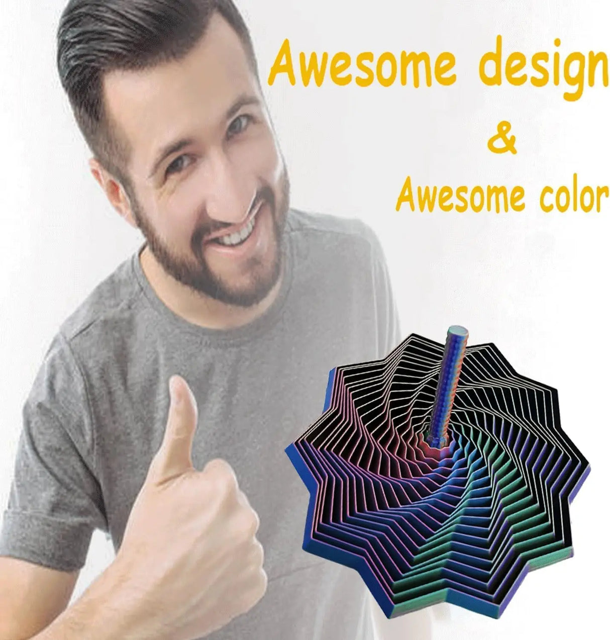 3D Printed Expanded Sensory Hexagon Fidget with Handle For Stress Relief