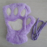 Winter Faux Fur Plush Warm Half Finger Mittens/Gloves.