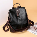 Ladies Anti-Theft Leather Backpack.