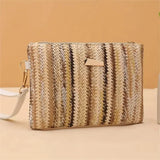 Women's Straw Clutch Wrist Handbag