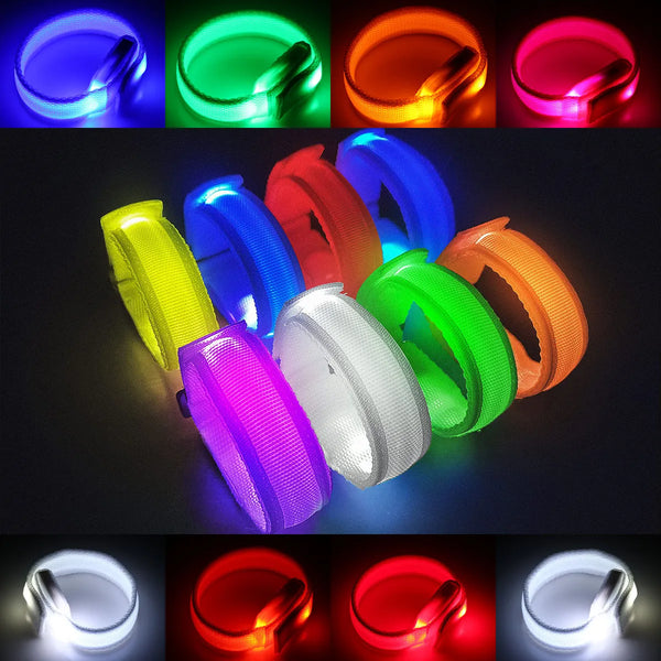 LED Light Up Wristbands With Fast Or Slow Flashing Lights.