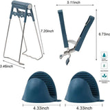 4 PCS Stainless Steel Hot Plate Gripper Set With Silicone Pinch Grips Oven Mitts