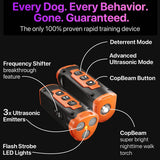 Ultrasonic Rechargeable Anti Dog Bark Training Device With LED Flashlight