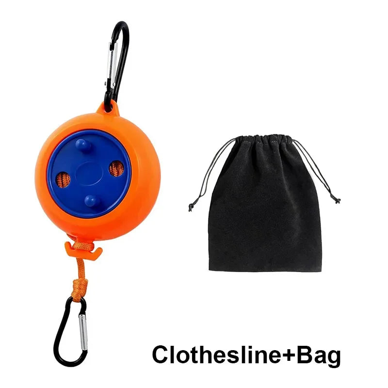 10M Retractable/Adjustable Clothes Line Or Bag For Camping