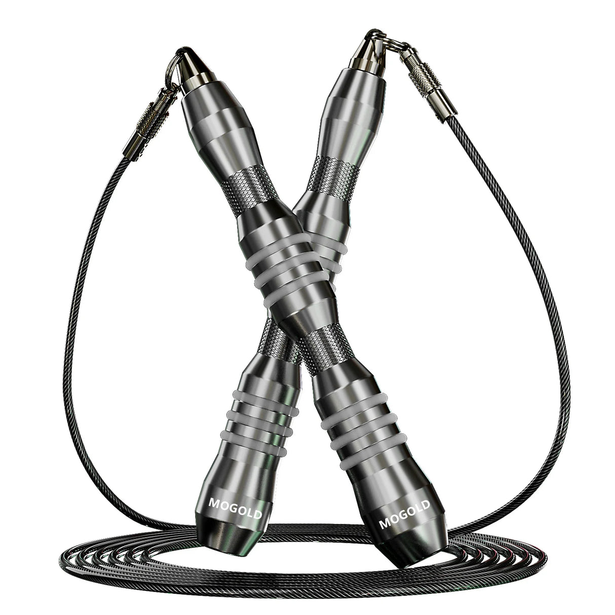 MOGOLD Durable Steel Wire Knot-Free Fitness Non-Slip Jump Rope |