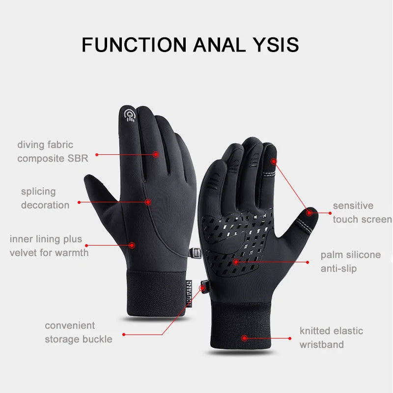 Men's Waterproof Winter Touchscreen Gloves