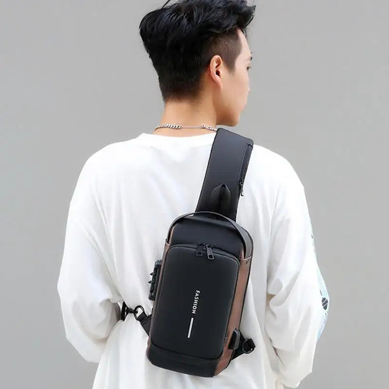 Women Or Men's USB Charging Anti Theft Crossbody Shoulder Bag