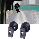 1 Pair Car Interior Window Suction Cap Clips Holders For Sunshade Curtains.