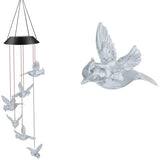 Outdoor Solar Charging Waterproof Hummingbird/Owl Wind Chime Light