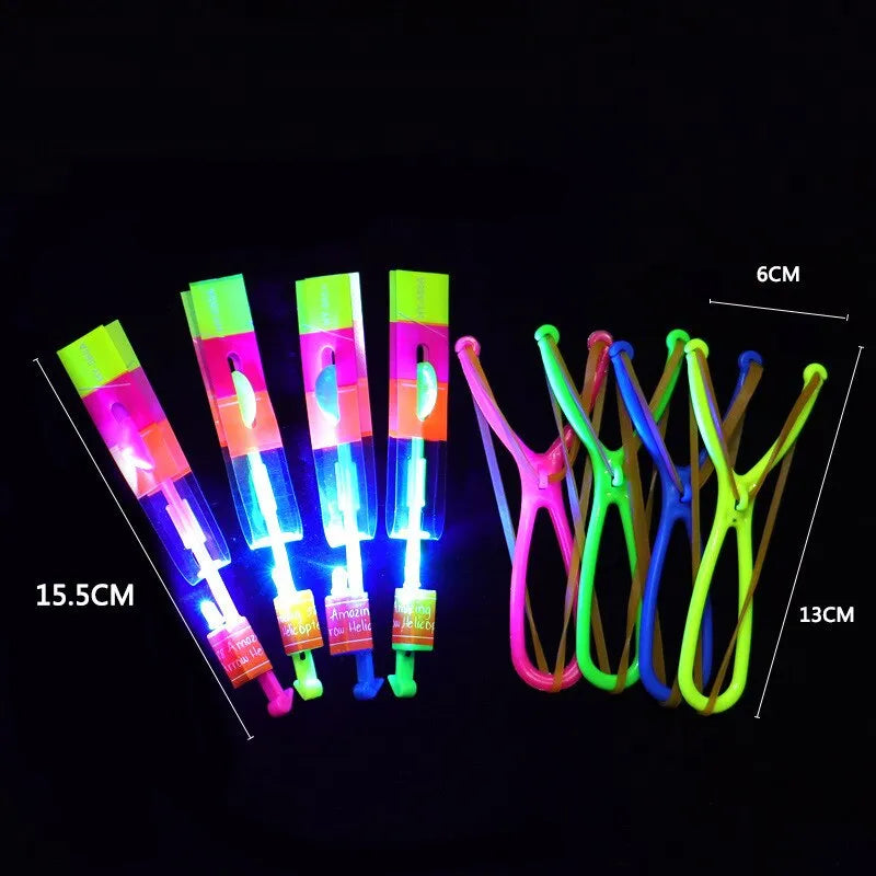 10pcs LED Medium Sized Flying Arrow Slingshot