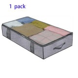 Storage Bag With Cover That Fits Under the bed With 4 Reinforced Handles