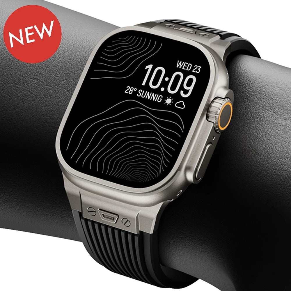 Silicone Sports Strap for Apple Watch Ultra 2/1 49mm Series 9 8 7 45mm 44mm Or IWatch 6 5 4 3 Se 44mm 42mm