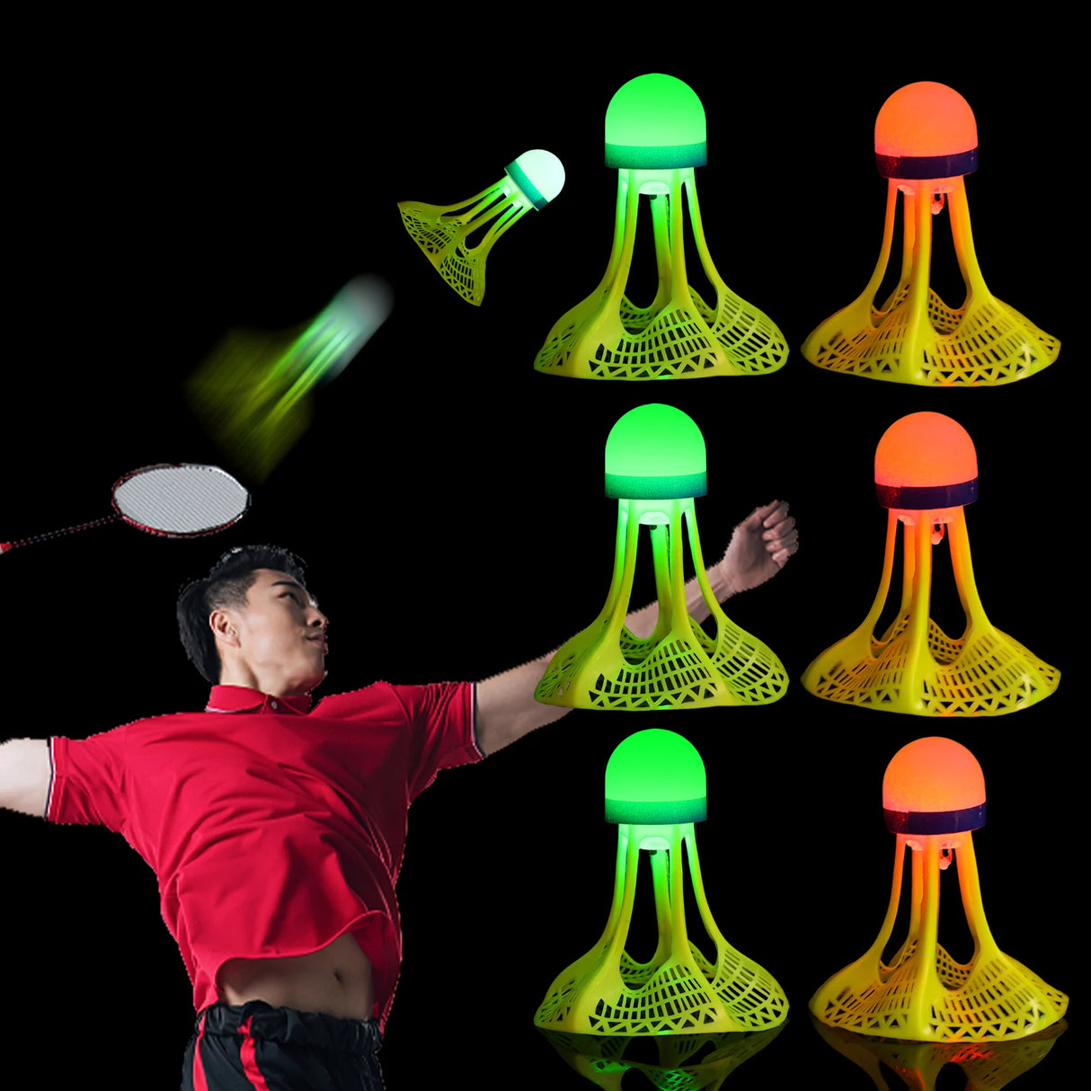 Windproof Light-up Durable Nylon Shuttlecocks