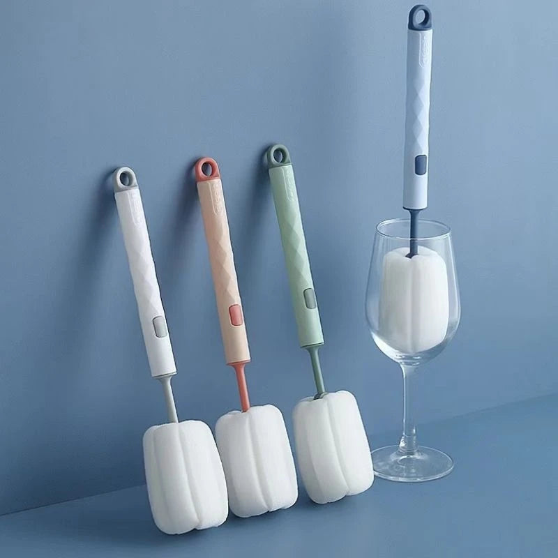 Long Handle Soft Sponge Bottle Brush
