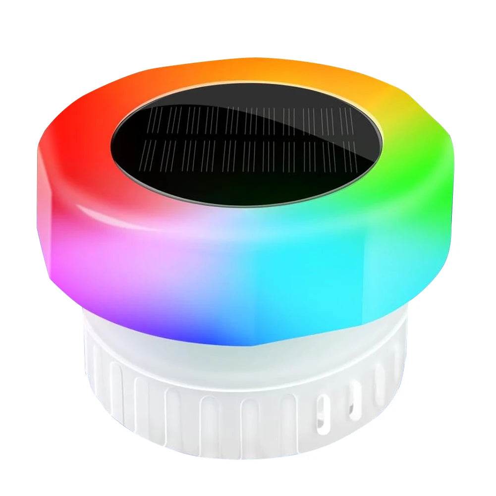 Solar Floating Chlorine 3 Inch Dispenser with Colorful Light