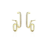 Crystal/Pearl Pierced Earrings