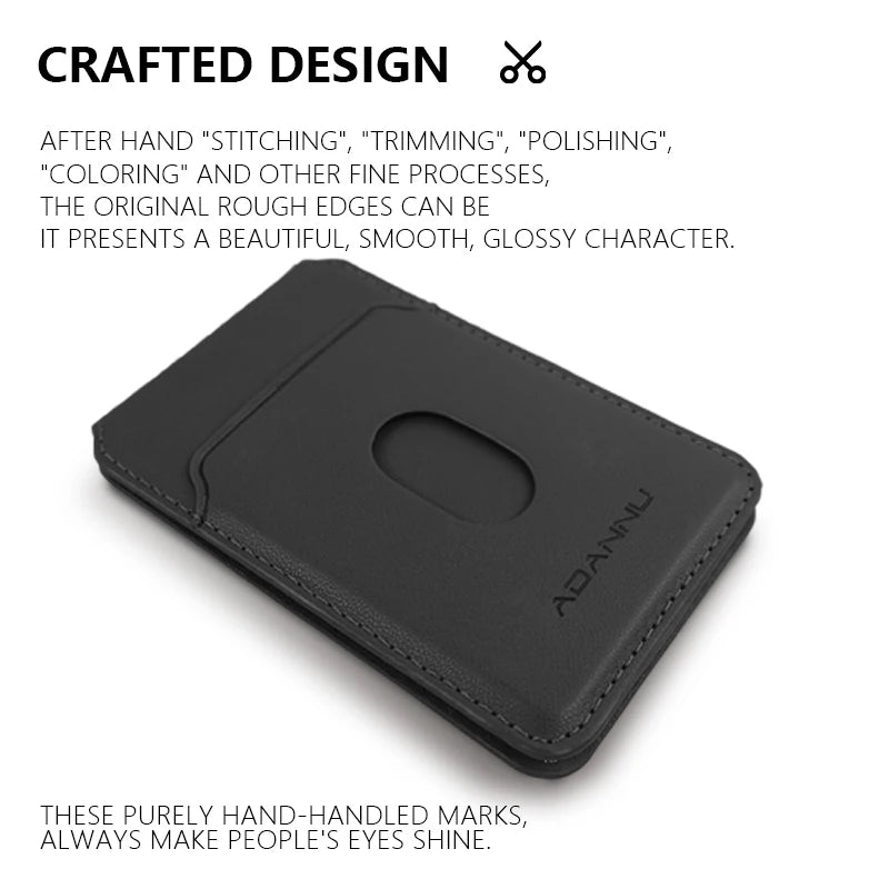 Leather Magnetic Cellphone Card Holder For IPhone 12 13 14 15 16 Pro Max Plus