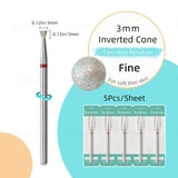 HYTOOS 5Pcs/Set Diamond Nail Drill Bits To Clean Cuticles And Nails