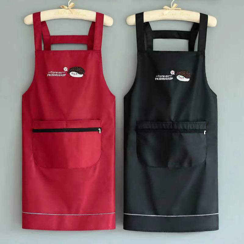 Waterproof Apron With Zipper Pocket