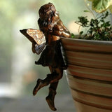Mini Resin Fairy Hanging Basket Decoration   A
