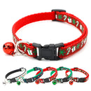 1pc Adjustable Nylon Christmas Pet Collar With Bell