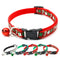 1pc Adjustable Nylon Christmas Pet Collar With Bell