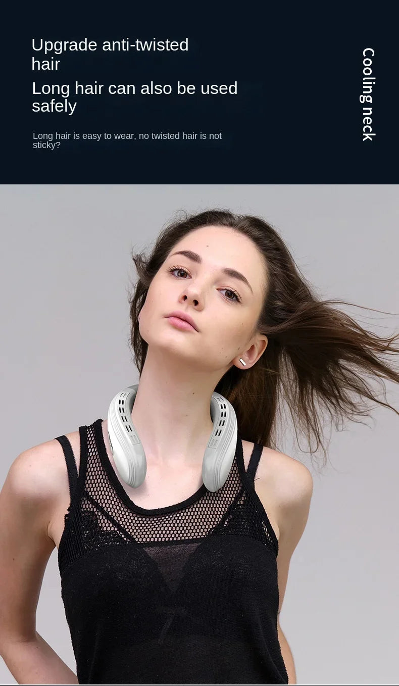 Rechargeable Semiconductor Bladeless Turbo Neck Fan