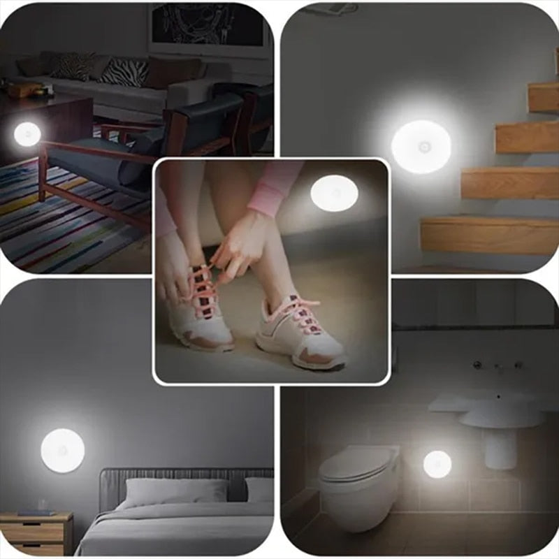 PIR LED/USB Rechargeable Motion Sensor Night Light For Kitchens, Closets and Staircase.