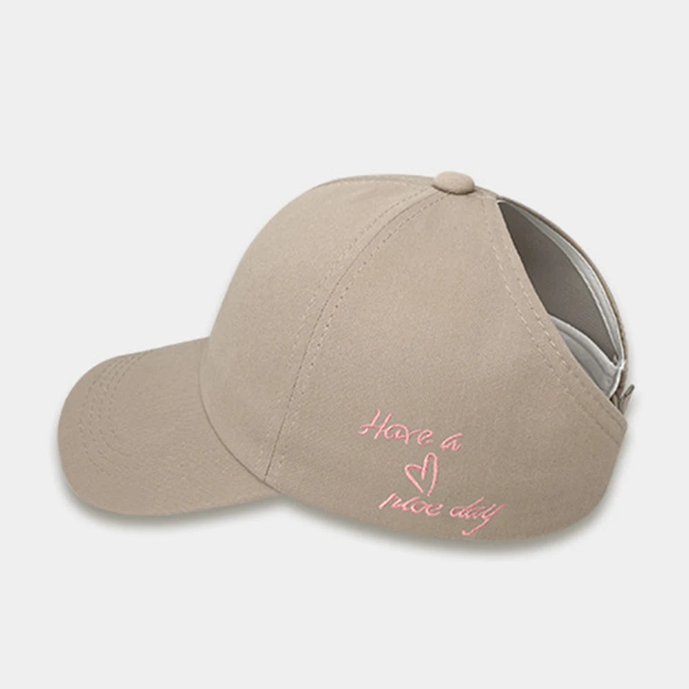Sporty Ponytail Cap With Snapback